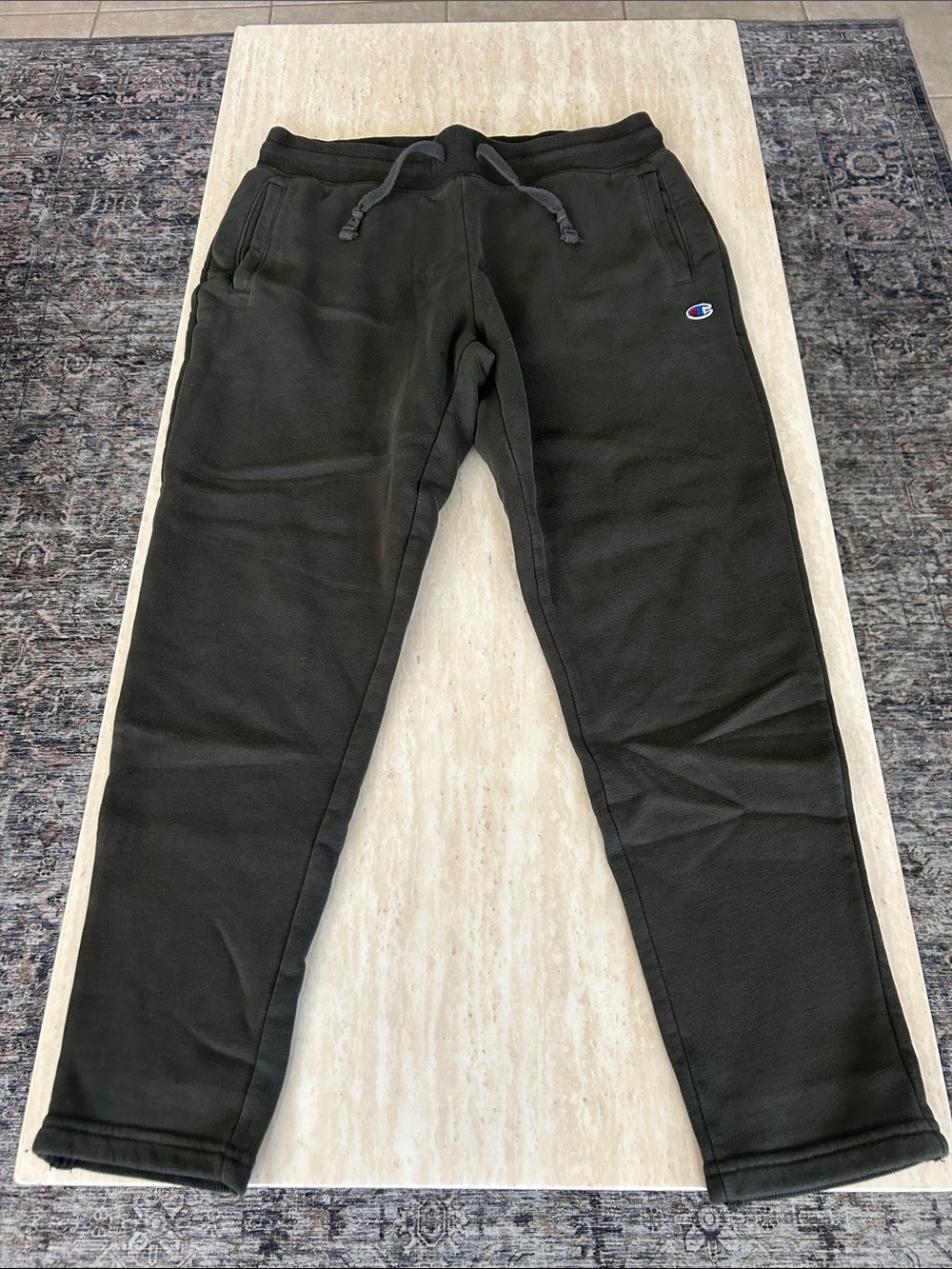 Champion Olive Green Fleece Joggers with Drawstring